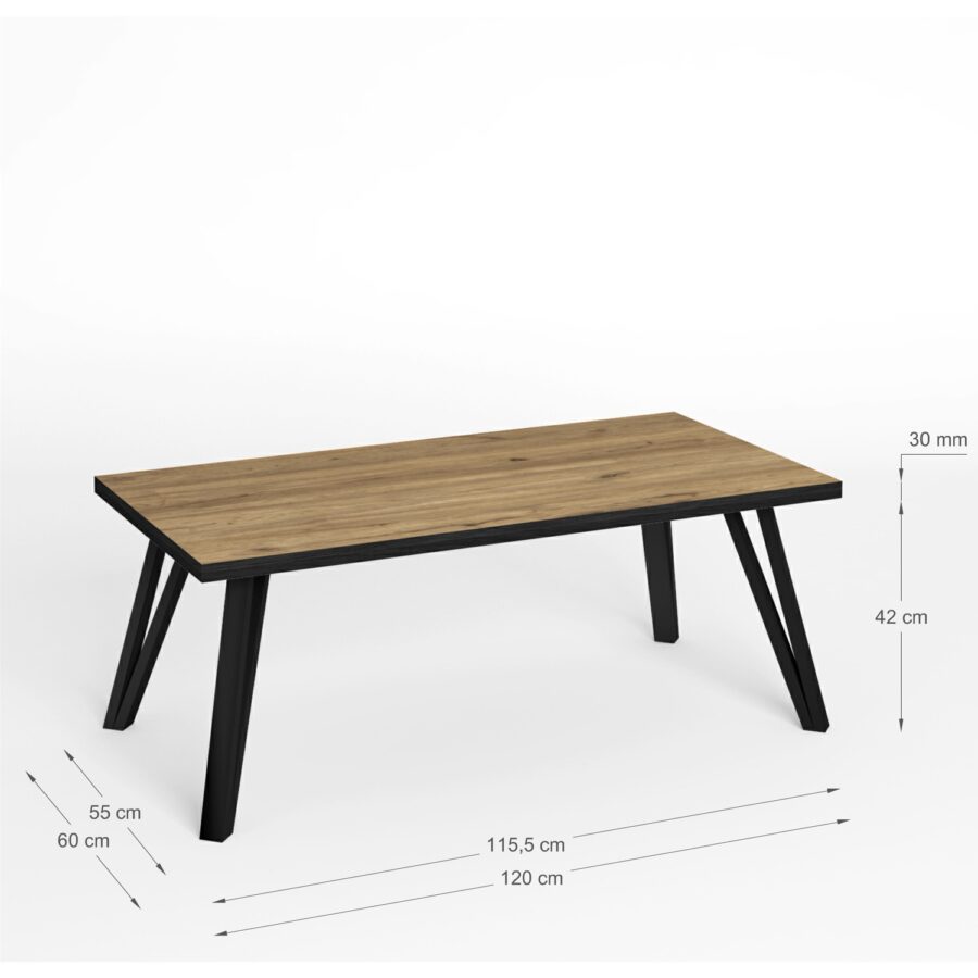 Mesa centro Sada madera/metal - Imagen 2