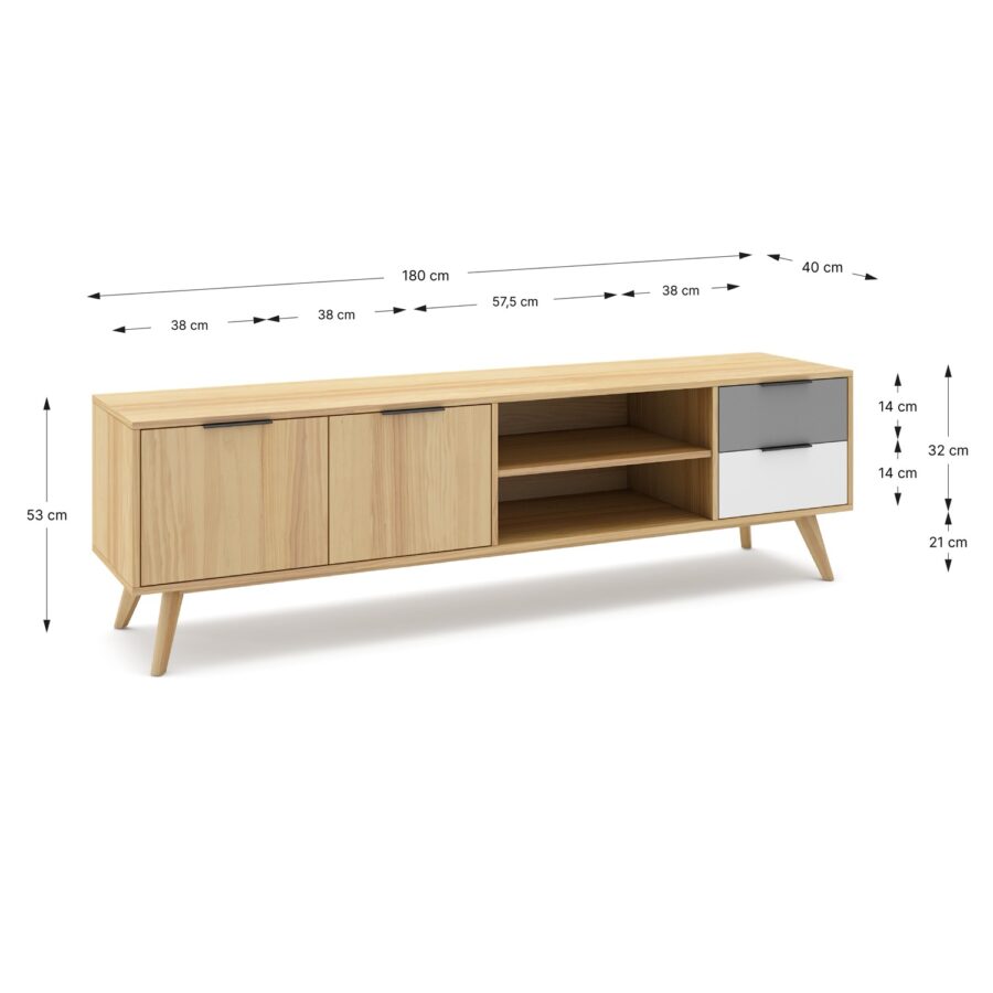 Mueble TV Fayra madera - Imagen 10