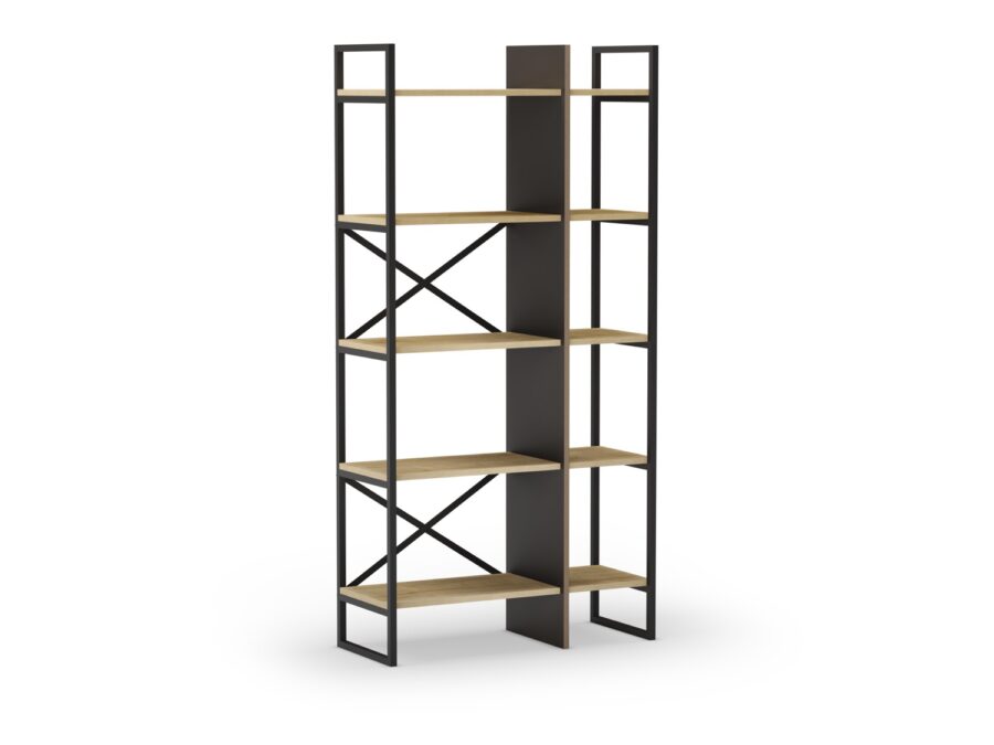 Estanteria Lia madera (Roble/Negro) - Imagen 5