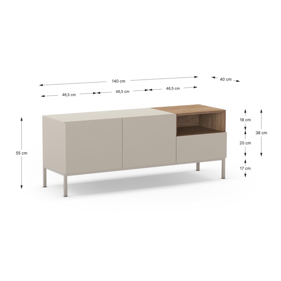 Mueble TV Lioren madera/metal - Imagen 4