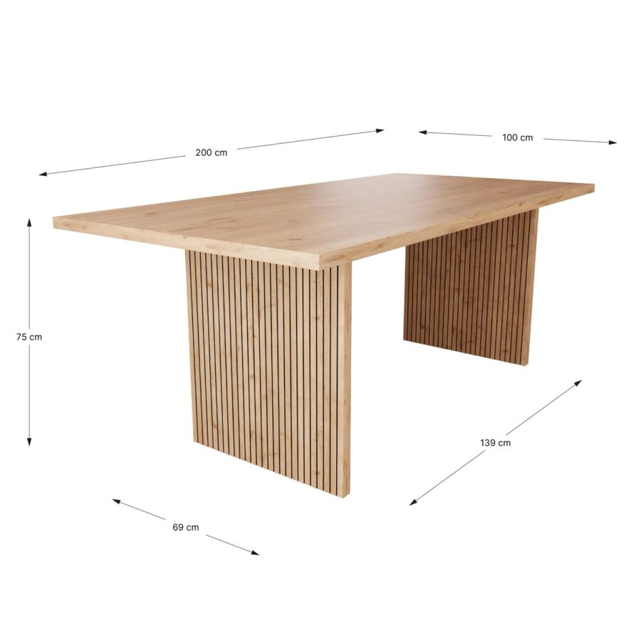 Mesa rectangular Aeris madera - Imagen 3