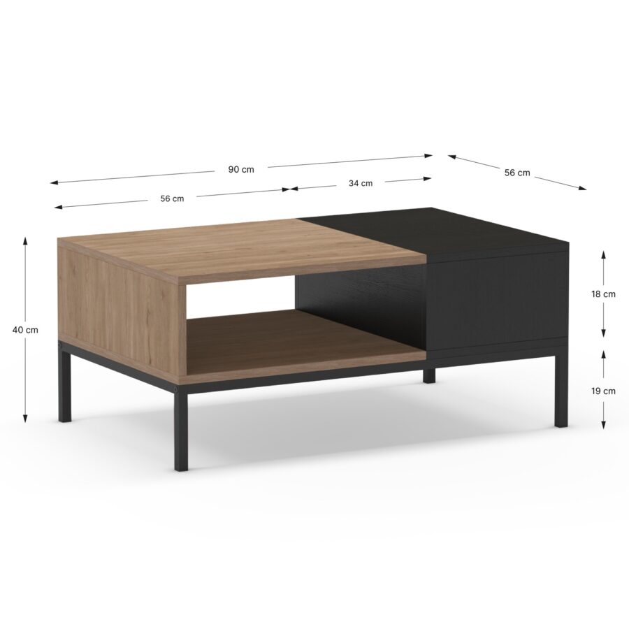 Mesa Centro Lioren madera/metal - Imagen 3
