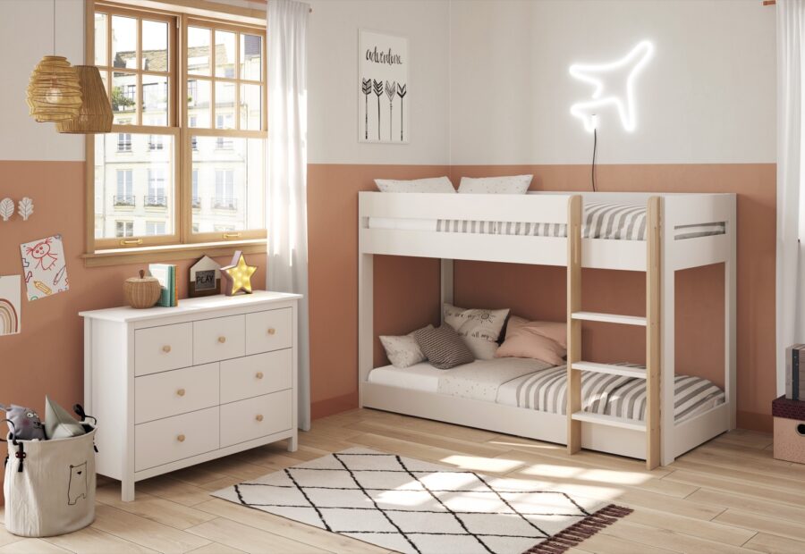 Litera Montessori Celest blanco comb. madera - Imagen 3