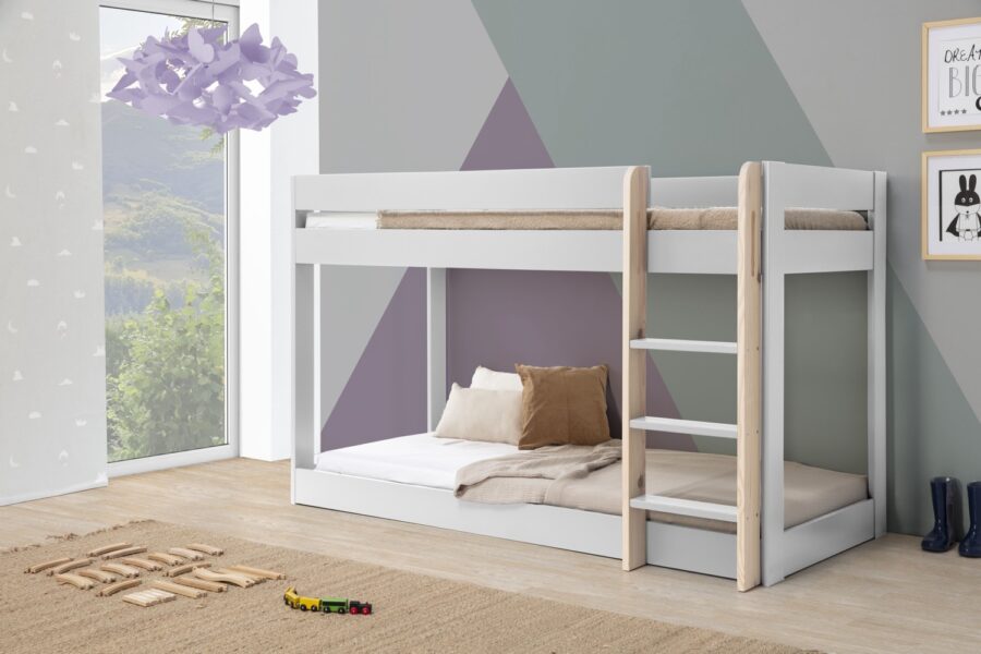 Litera Montessori Celest blanco comb. madera - Imagen 4