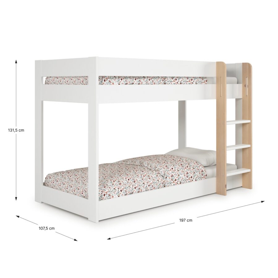 Litera Montessori Celest blanco comb. madera - Imagen 5