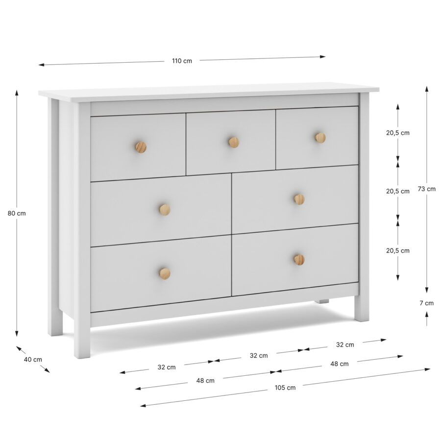 Cómoda Mirx blanco madera - Imagen 8