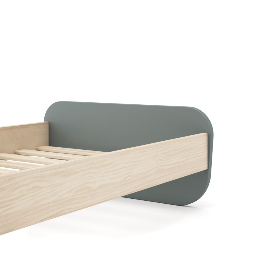 Cama 90 Eben verde comb. madera - Imagen 6