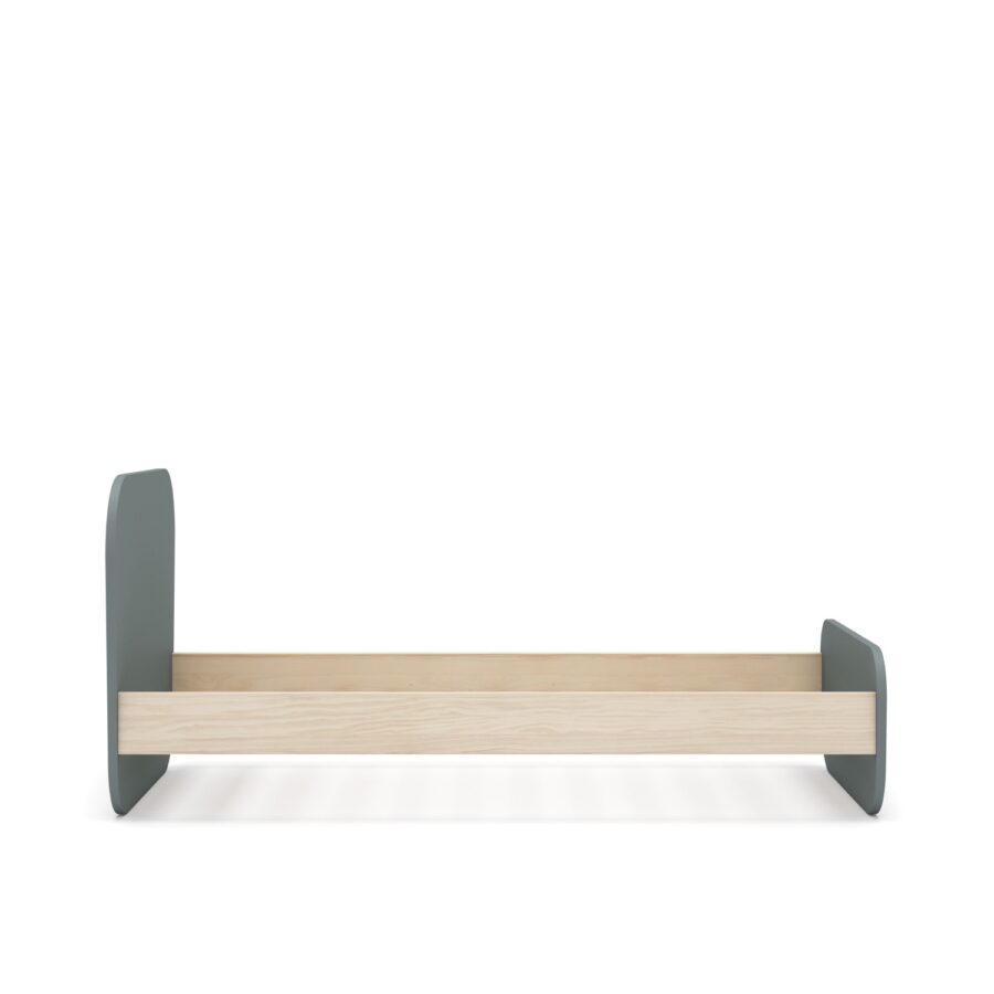 Cama 90 Eben verde comb. madera - Imagen 8