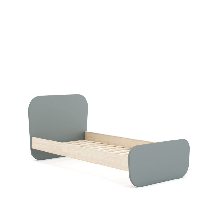 Cama 90 Eben verde comb. madera - Imagen 9