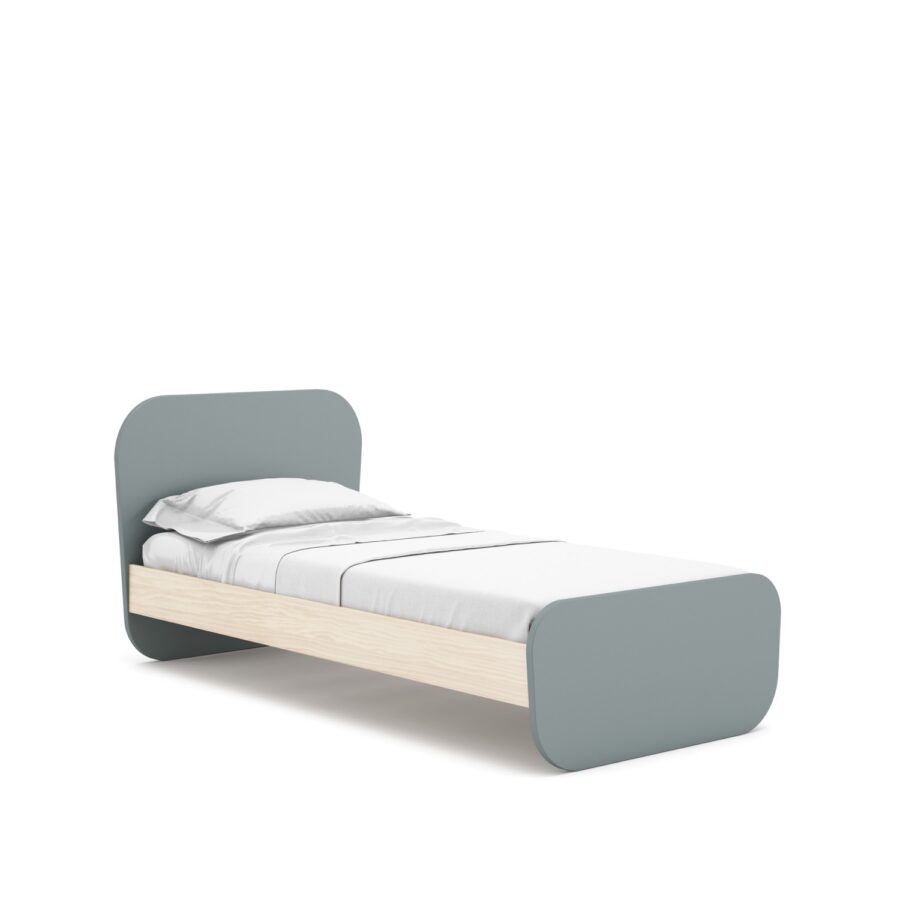 Cama 90 Eben verde comb. madera - Imagen 10