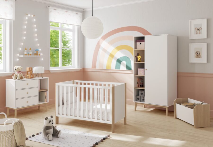 Armario Eben blanco comb. madera - Imagen 4