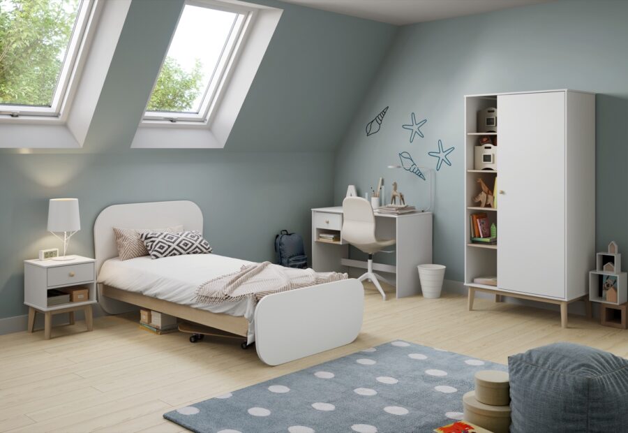 Armario Eben blanco comb. madera - Imagen 5
