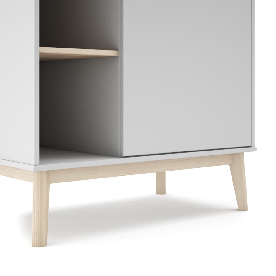 Armario Eben blanco comb. madera - Imagen 7