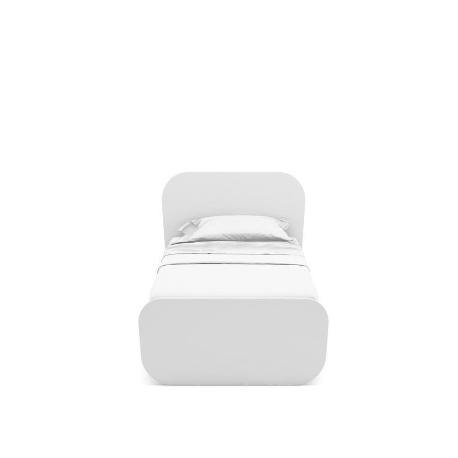Cama 90 Eben blanco comb. madera - Imagen 5
