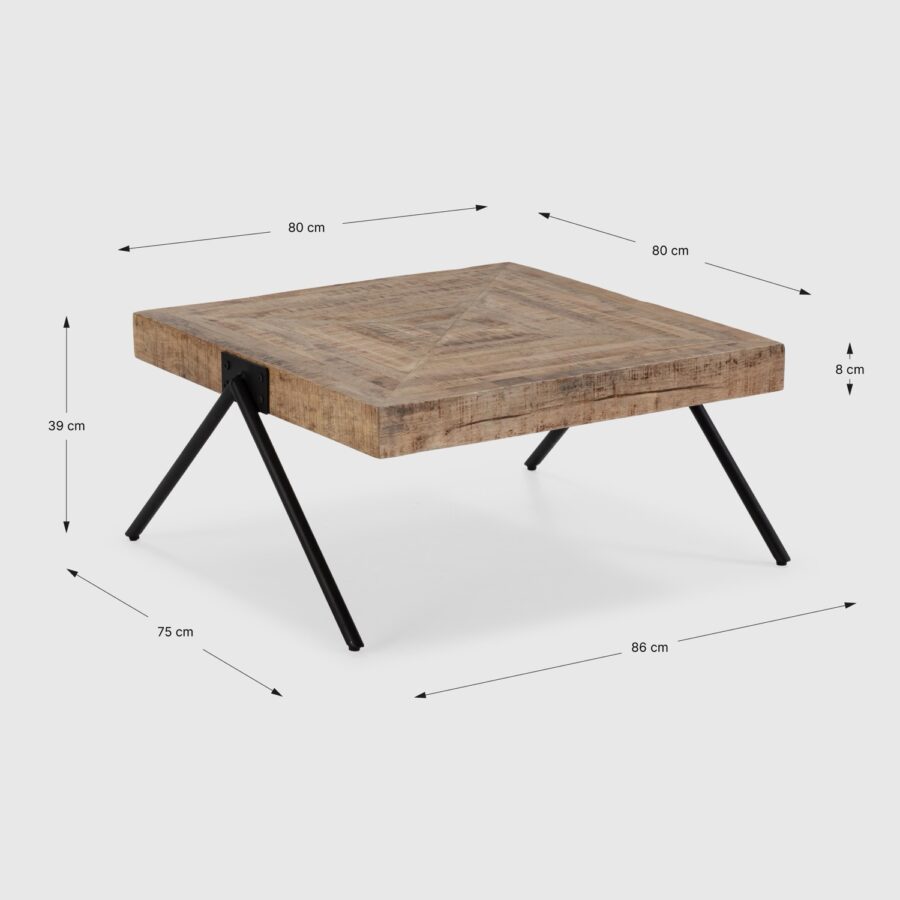 Mesa centro Inna metal/madera (mango ) - Imagen 4