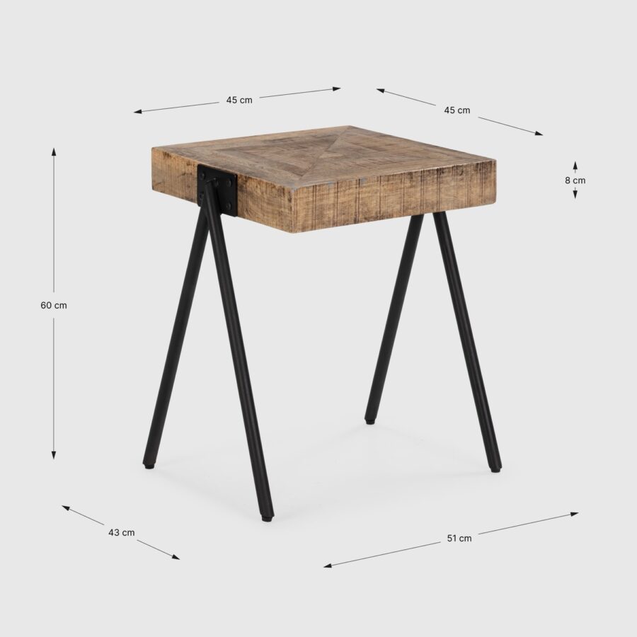 Mesa rincón Inna metal/madera (mango ) - Imagen 3