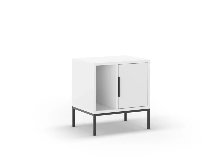 Mesita Lea blanco madera/metal