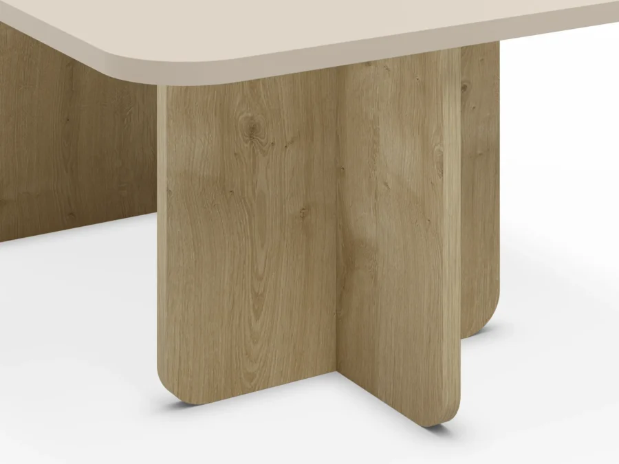 Mesa centro Kendall crema madera - Imagen 3