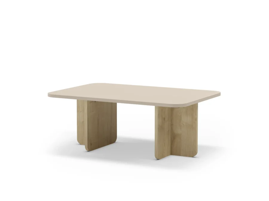 Mesa centro Kendall crema madera - Imagen 4