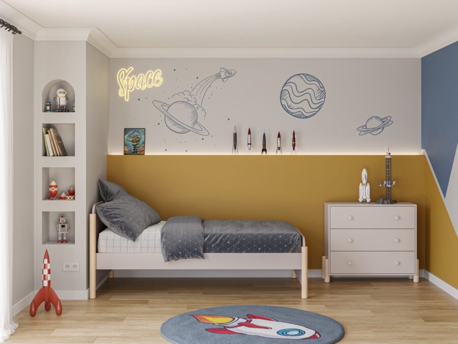 Cama 90 Enza crema madera - Imagen 2