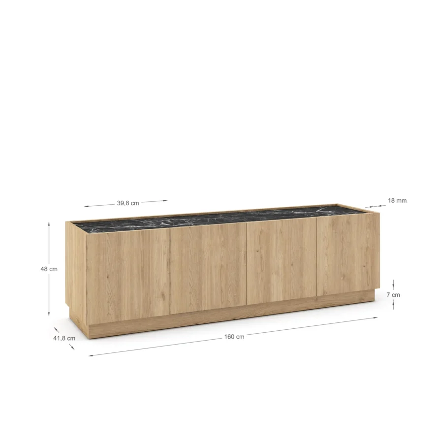 Mueble TV Dione madera (sepet/marmol lotus) - Imagen 9