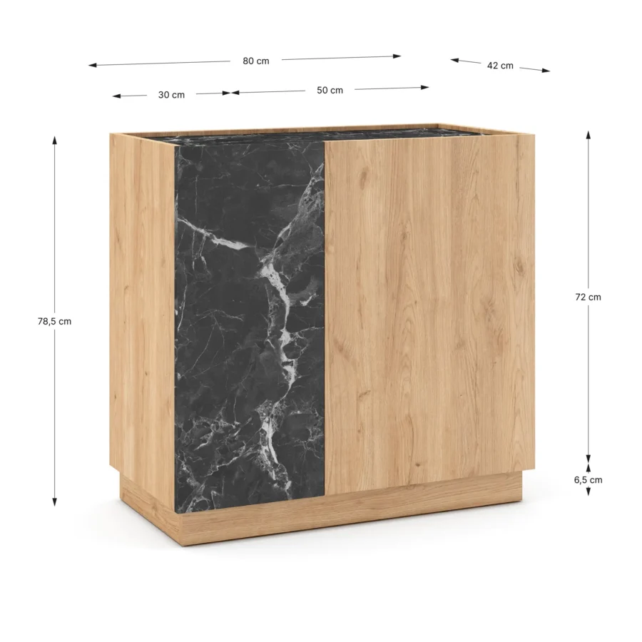 Mueble Auxiliar Dione madera (sepet/marmol lotus) - Imagen 7