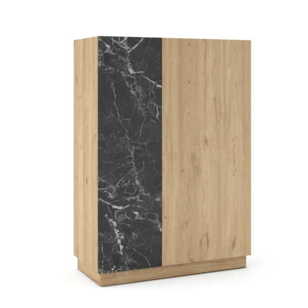 Mueble Auxiliar alto Dione madera (sepet/marmol lotus)