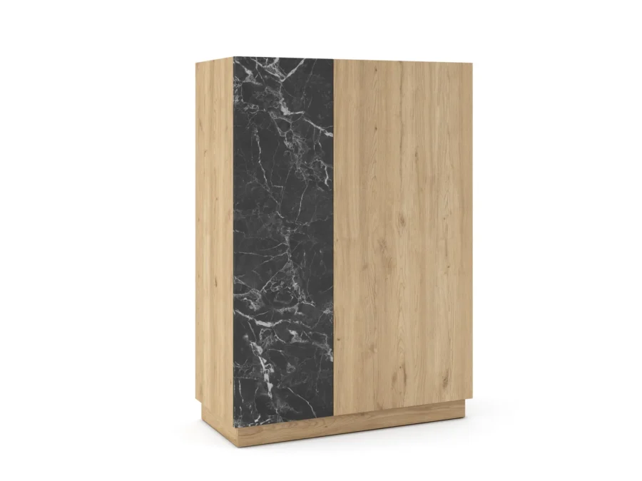 Mueble Auxiliar alto Dione madera (sepet/marmol lotus)