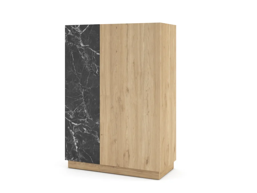 Mueble Auxiliar alto Dione madera (sepet/marmol lotus) - Imagen 5