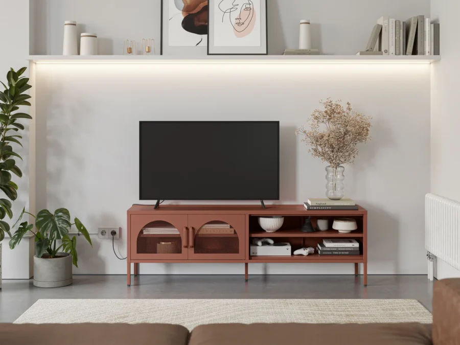 Mueble TV Diora rojo (terracota) - Imagen 3