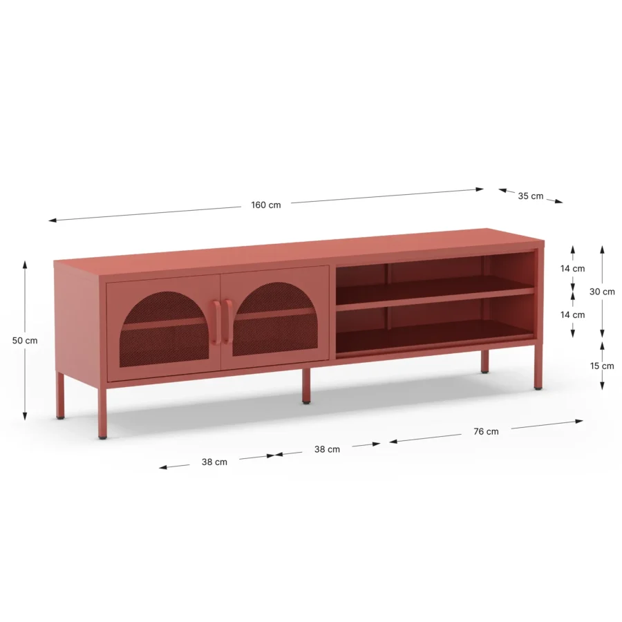 Mueble TV Diora rojo (terracota) - Imagen 7