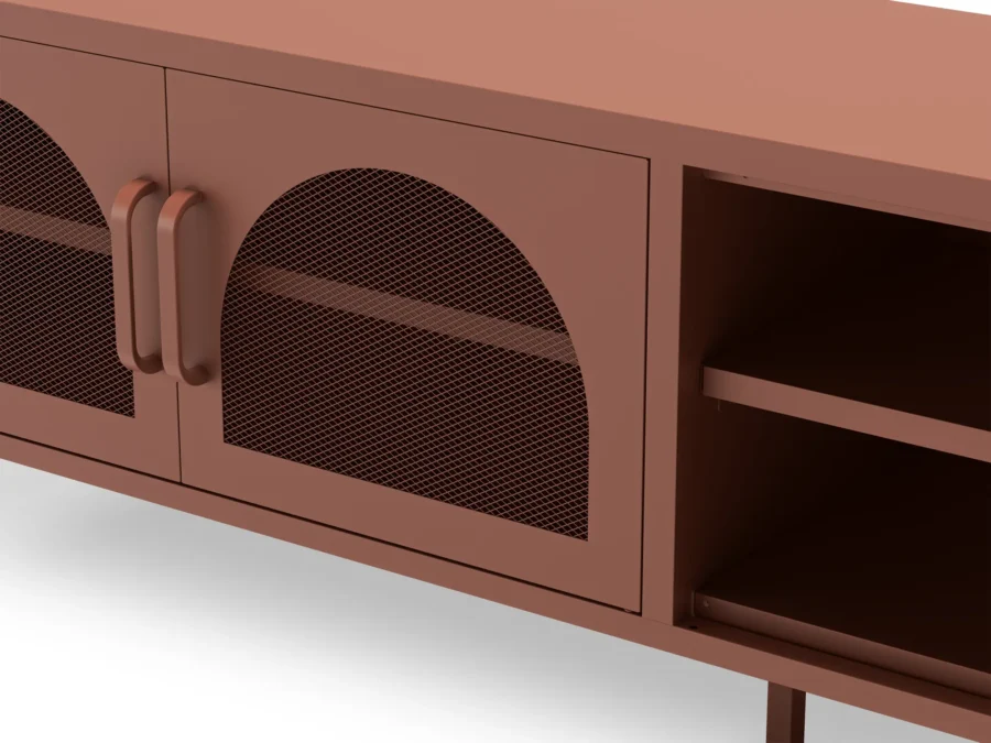 Mueble TV Diora rojo (terracota) - Imagen 4