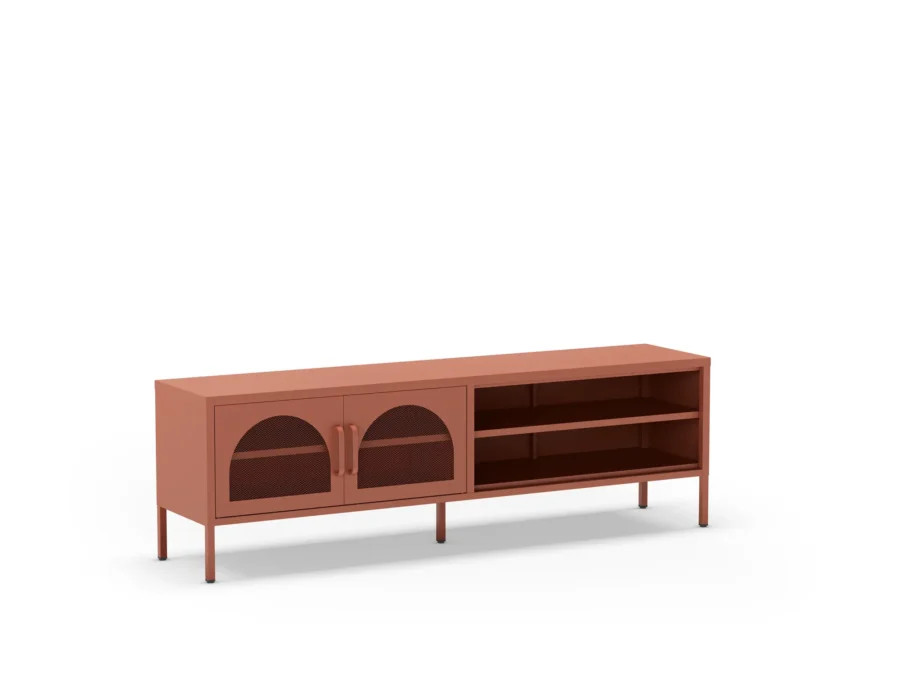 Mueble TV Diora rojo (terracota)