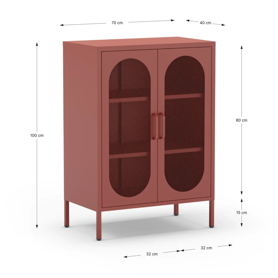 Mueble Auxiliar Emera rojo (terracota) - Imagen 7