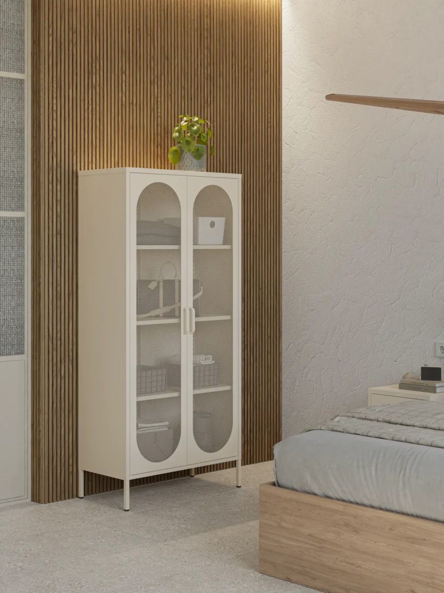 Mueble Auxiliar alto Emera crema - Imagen 3