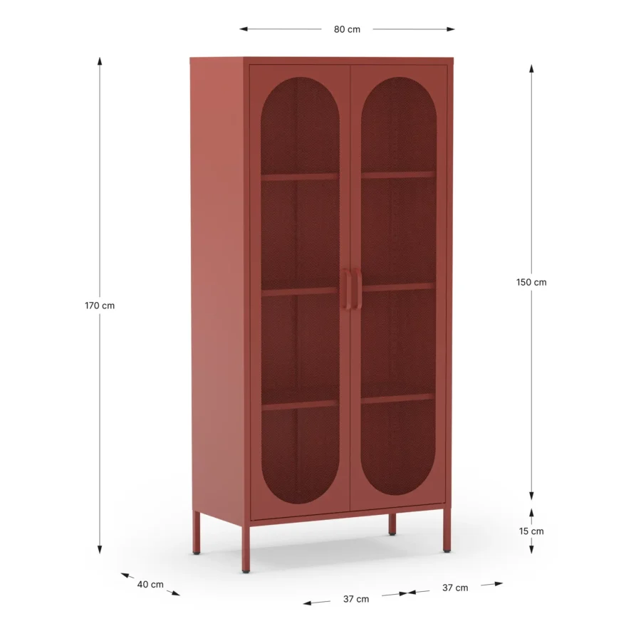 Mueble Auxiliar alto Emera rojo (terracota) - Imagen 7