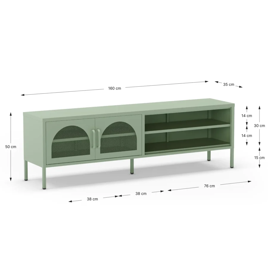 Mueble TV Diora verde (verde menta) - Imagen 7